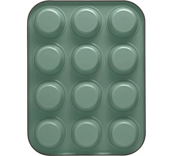 Форма для 12 маффинов GUARDINI Bon Ton зеленая, 35x27 см 74912PAGBHEE