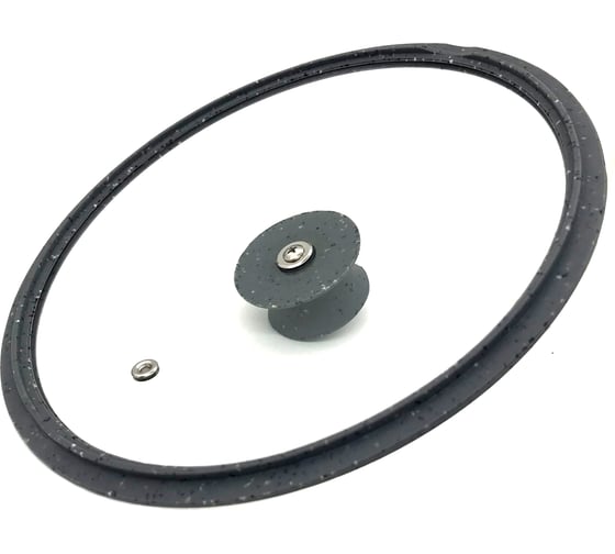 Стеклянная крышка JARKO 28 см, с силиконовым ободом и ручкой, серый КС*GTL28110 SG