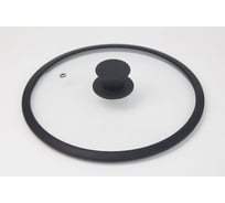 Стеклянная крышка JARKO 24 см, с силиконовым ободом и ручкой КСGTL24110 S