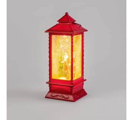 Декоративный фонарь Neon-Night с эффектом снегопада и подсветкой "Дед Мороз", теплое белое свечение 501-062