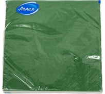 Бумажные салфетки Лилия 33x33, Темно-зеленый, 2 слоя, 20 листов 803