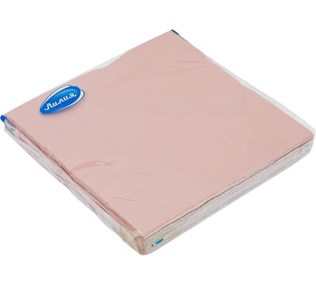 Бумажные салфетки Лилия 33x33, Светло-розовый, 2 слоя, 20 листов 858