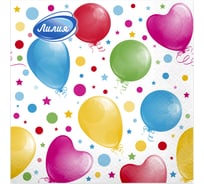 Бумажные салфетки Лилия 33x33, Праздник, 2 слоя, 20 листов 5379