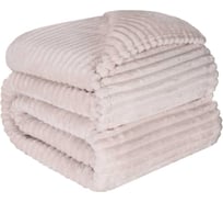 Покрывало-плед Guten Morgen Велсофт, Жаккардовый, Латте, 150x200 см ПКфллат-150-200