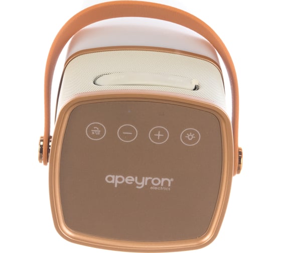 Музыкальный светильник Apeyron Bluetooth, аккумулятор 2200мА, корпус золото 11-104