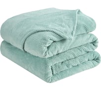 Покрывало-плед Guten Morgen Велсофт, Жаккардовый, рис.14-6008, Зеленый, 150x200 см ПКЗ-150-200