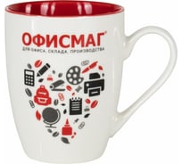 Кружка ОФИСМАГ 340 мл, керамика, белая 608371