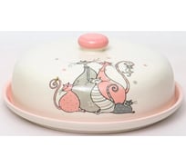 Блинница Elrington КОШКИ 230 мм с крышкой, цветная упаковка 110-07104