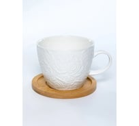 Чайный набор Balsford РОЗА 2 кружка 450 мл с бамбуковой подставкой, цветная упаковка 193-48028