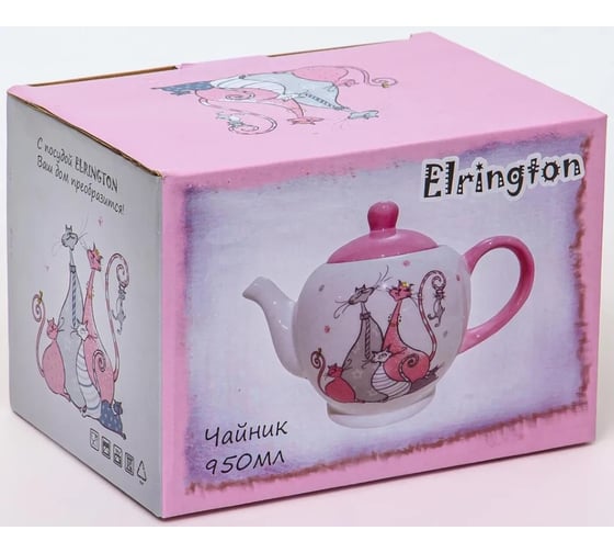 Чайник Elrington КОШКИ 950 мл, цветная упаковка 110-07110