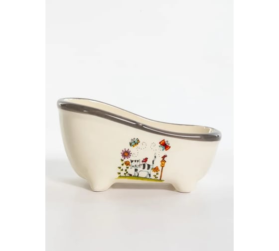 Подставка под губку Elrington ПОЛОСАТЫЙ КОТ 125 мм, цветная упаковка 207-07005 1