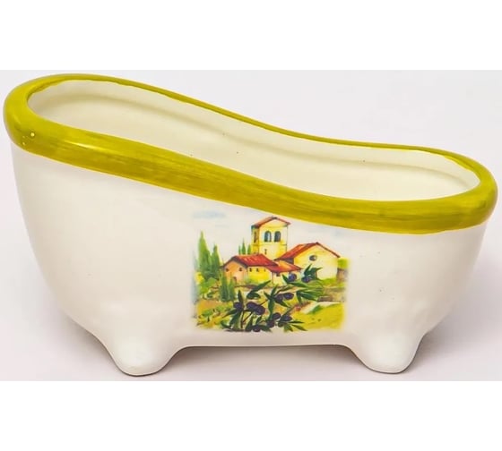 Ванночка-подставка для губки Elrington ИТАЛЬЯНСКИЙ ДВОРИК 125 мм, цветная упаковка 110-07123 1