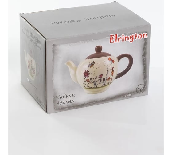 Чайник Elrington ПОЛОСАТЫЙ КОТ 950 мл, цветная упаковка 207-07009