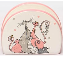 Салфетница Elrington КОШКИ 100 мм, цветная упаковка 110-07102