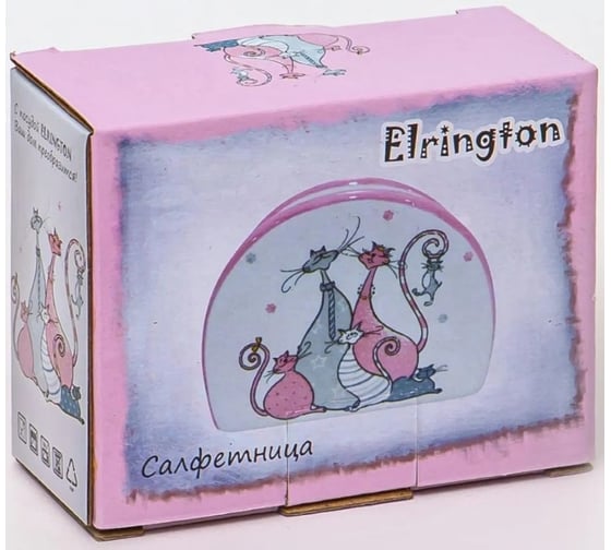 Салфетница Elrington КОШКИ 100 мм, цветная упаковка 110-07102