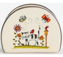 Салфетница Elrington ПОЛОСАТЫЙ КОТ 100 мм, подарочная упаковка 207-07001