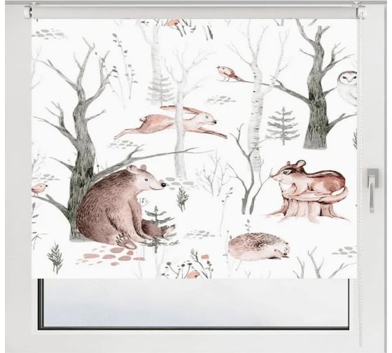 Рулонная штора PRAKTO PRINT 50x160 см Лесные друзья медведи, день 9403219008