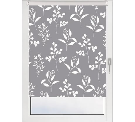 Рулонная штора PRAKTO PRINT 60x160 см Луговые травы, серый 9403217439