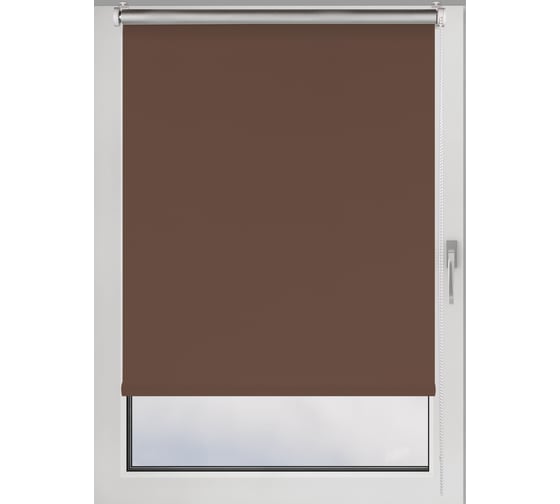 Рулонная штора PRAKTO BLACKOUT SILVER 95x160 см, шоколад 9403219787