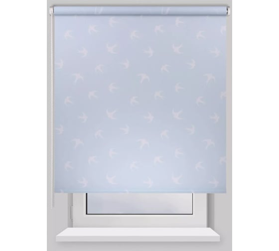 Рулонная штора PRAKTO PRINT 120x175 см Небесные ласточки, голубой 9403217813 1