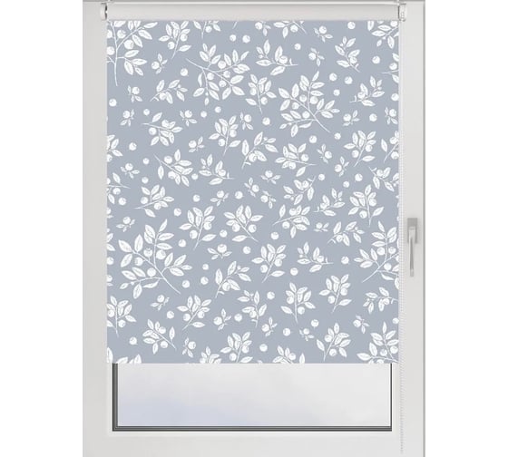 Рулонная штора PRAKTO PRINT 55x160 см Черника, голубой 9403217820 1