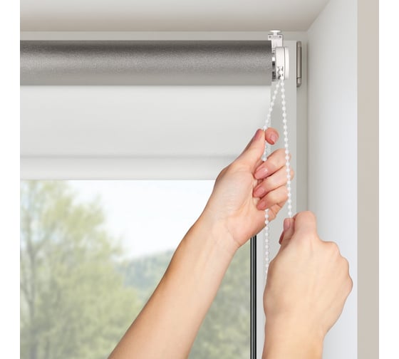 Рулонная штора PRAKTO BLACKOUT SILVER 70x250 см, белый МАХ 7202619