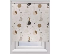 Рулонная штора PRAKTO BLACKOUT PRINT Лунный заяц 90x160 см, белый 9403218184