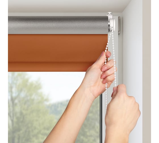 Рулонная штора PRAKTO BLACKOUT SILVER 45x160 см, оранжевый 9403219773