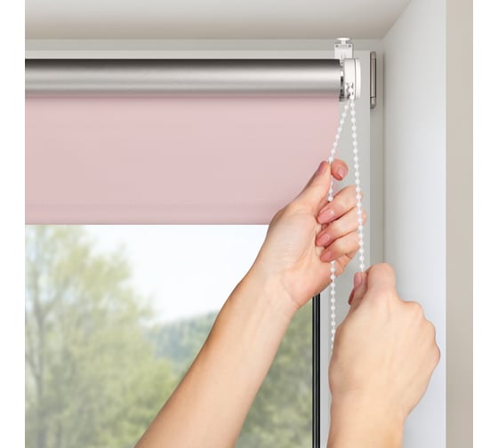 Рулонная штора PRAKTO BLACKOUT SILVER 70x160 см, розовый 7206877