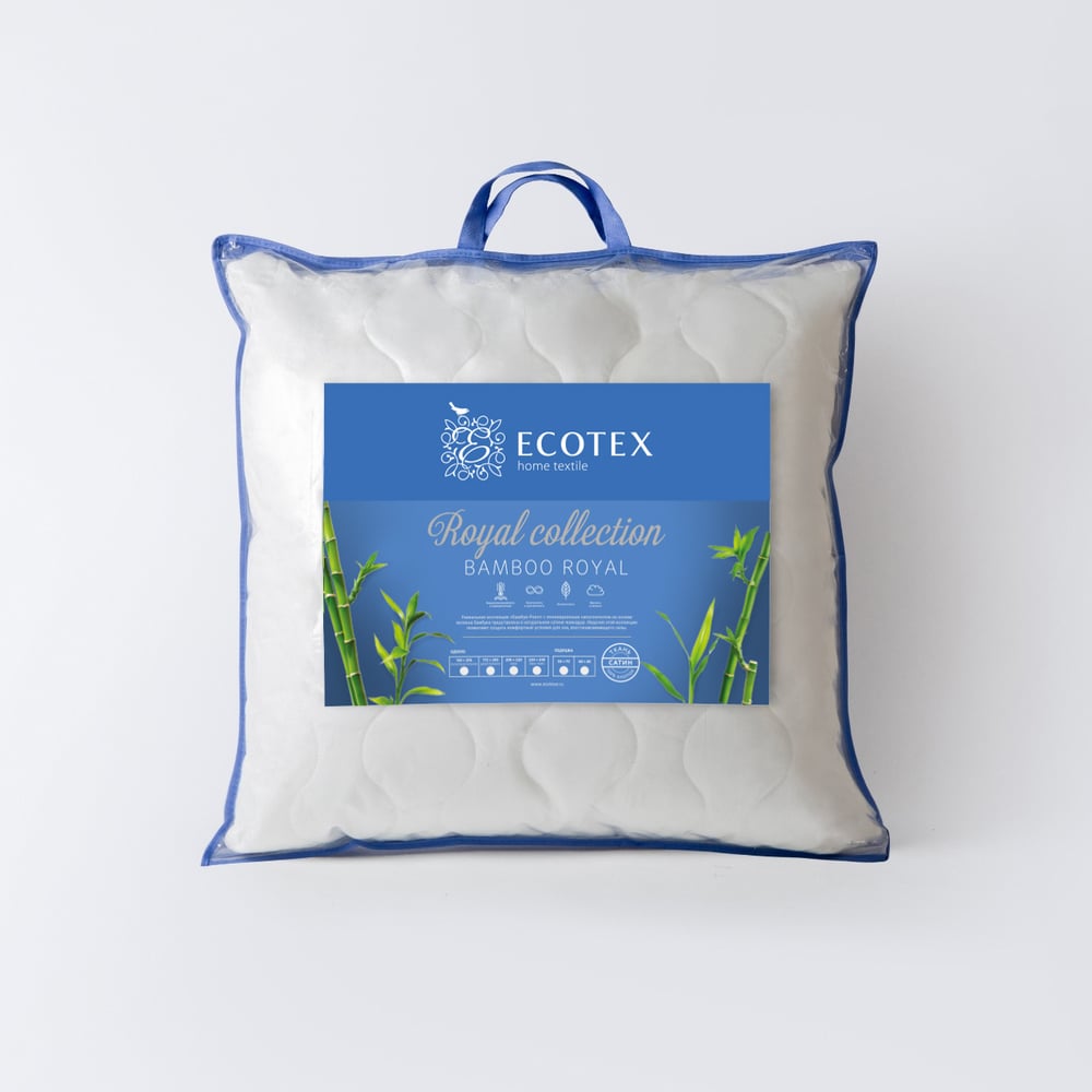 Подушка Ecotex Бамбук-Роял (бамбуковое волокно, бамбук) ПБ77 ...