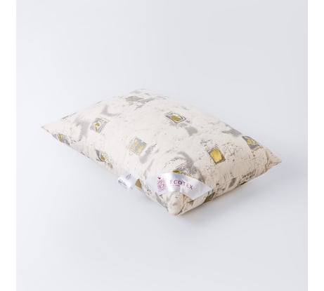 Подушка Ecotex Арго овечья шерсть, стеганый чехол, 100% хлопок ПАР57 4650074951911