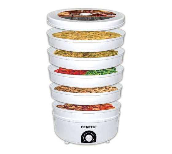 Сушилка для овощей Centek  ОБЪЁМ 20 л, 5 поддонов, 520Вт CT-1660