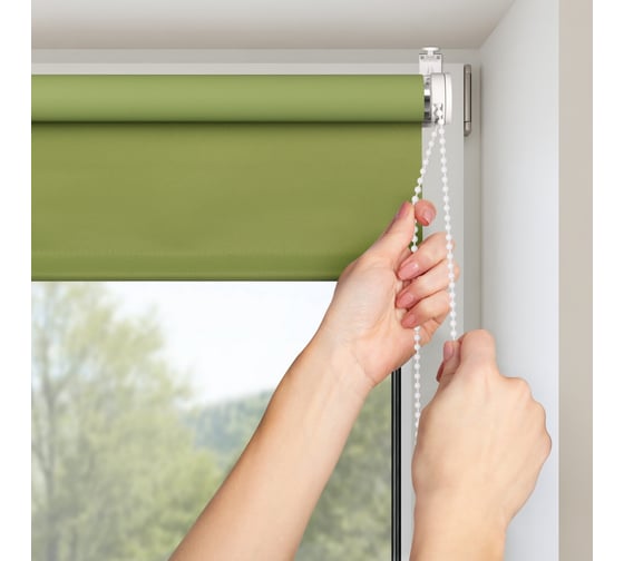 Рулонная штора PRAKTO BLACKOUT COLOR 140x175 см, зеленый 8317567