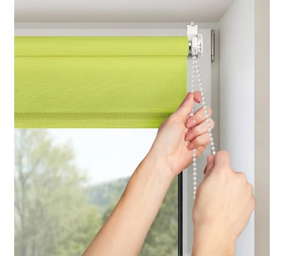 Рулонная штора PRAKTO SHANTUNG 65x165 см, зеленая 9403218656