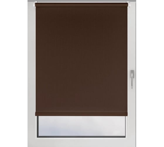Рулонная штора PRAKTO SHANTUNG 45x165 см, шоколад 9403218686