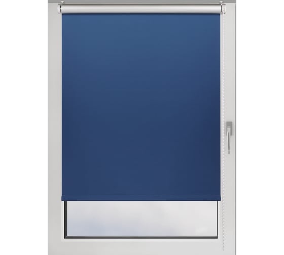 Рулонная штора PRAKTO BLACKOUT SILVER 75x160 см, синий 9403219755