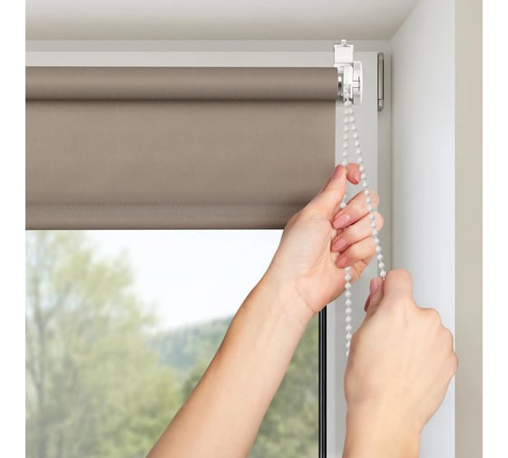 Рулонная штора PRAKTO SHANTUNG 65x165 см, капучино 9403218648
