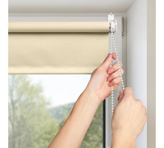 Рулонная штора PRAKTO SHANTUNG 45x165 см, песочная 9403217504