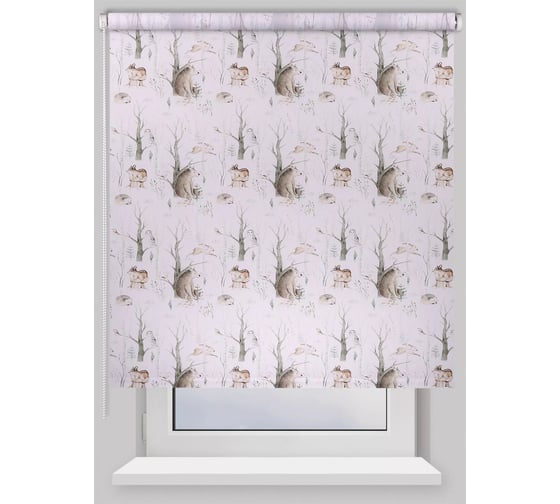 Рулонная штора PRAKTO PRINT Лесные друзья медведи 75x160 см, день 9403219115 1