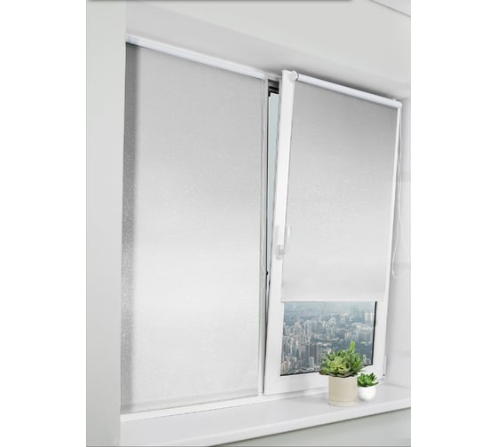 Рулонные шторы Эскар Старк, белый, 62x160 см 7700062160 1