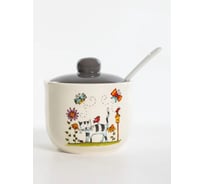 Сахарница Elrington ПОЛОСАТЫЙ КОТ с ложкой 320 мл, цветная упаковка 207-07007