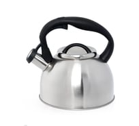 Чайник Olaff 2500 мл со свистком, нержавеющая сталь, цветная упаковка 126-18017 28195670