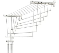 Потолочная телескопическая сушилка Comfort Alumin Group алюминиевая лифт 1,2-2,0 м 6 прутьев в транспортировочной упаковке 004676