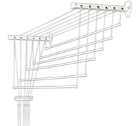 Сушилка для белья Comfort Alumin Group алюминиевая лифт 6 прутьев универсальная 1,4 м, белая в транспортировочной упаковке 004371