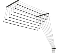 Потолочная сушилка для белья Comfort Alumin Group алюминиевая black style 2,0 м 7 прутьев в транспортировочной упаковке 004534