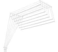 Потолочная сушилка для белья Comfort Alumin Group алюминиевая 1,4 м 7 прутьев, белая в транспортировочной упаковке 004411