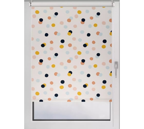 Рулонная штора PRAKTO BLACKOUT PRINT 55x160 см, конфетти, разноцветный 9403218727 1