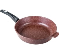 Сковорода Горница 300/75 мм, шоколад, съемная ручка, с крышкой СП5280