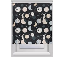 Рулонная штора PRAKTO BLACKOUT PRINT 50x160 см, Лунный заяц, черный 9403217456