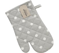 Варежка-прихватка Guten Morgen, Рогожка, Горох серый, 18x30 см ВР-СКр-18х30